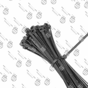 Nylon zip tie + uv 7.6X370mm  black bagx100pz/bag