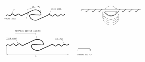 Preformed  guy wire type z for insulator 57/1-3